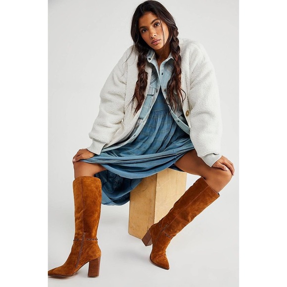 Free People Riley Whipstitch Tall Boots 41 NEW